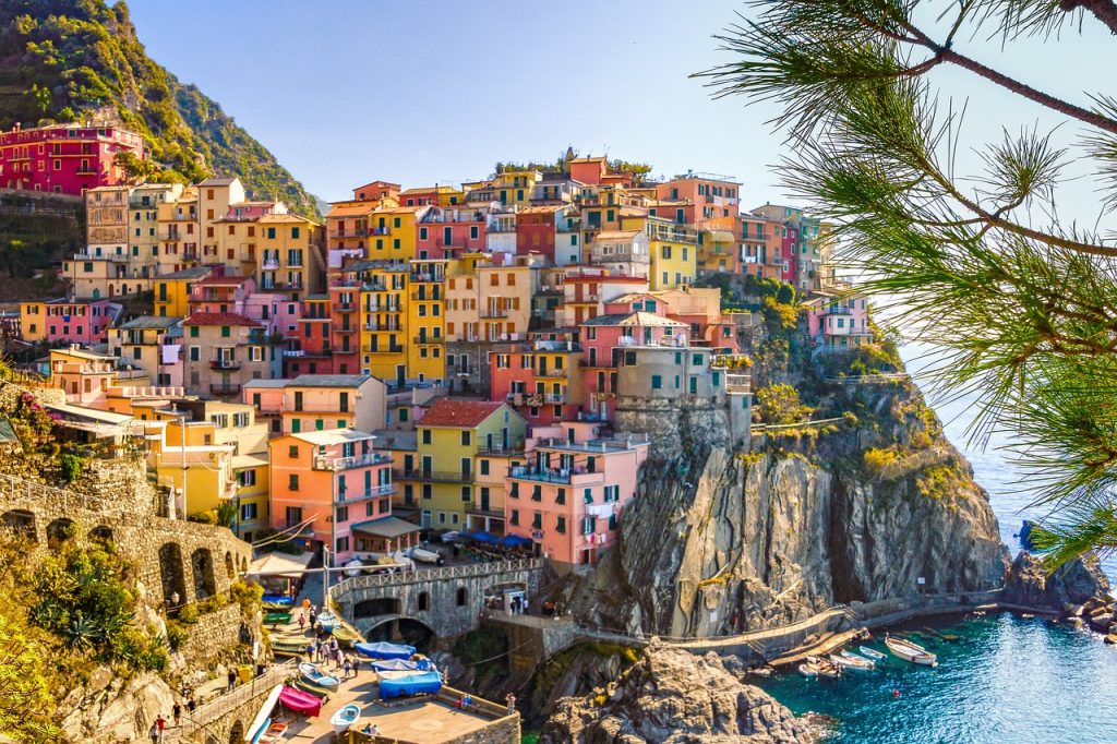 Características casas de colores en Cinque Terre 