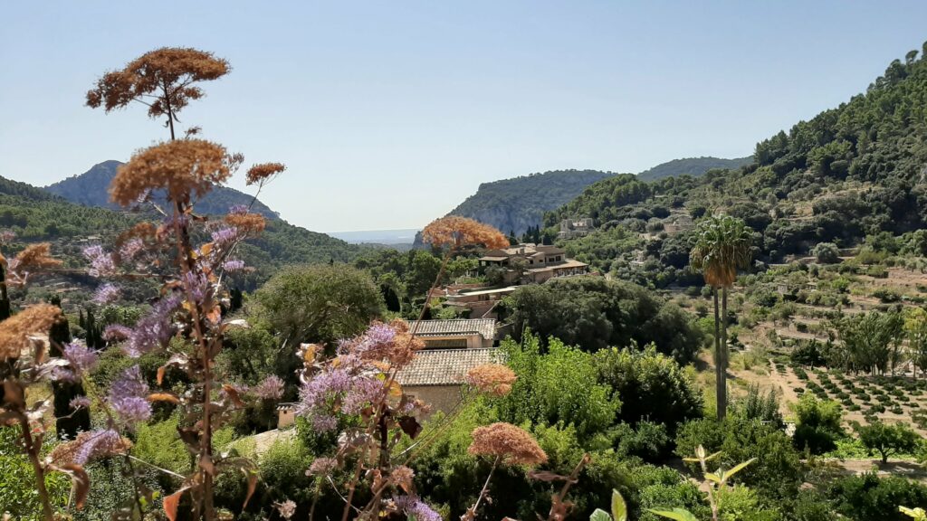 Sierra de la Tramuntana en Mallorca y el mar